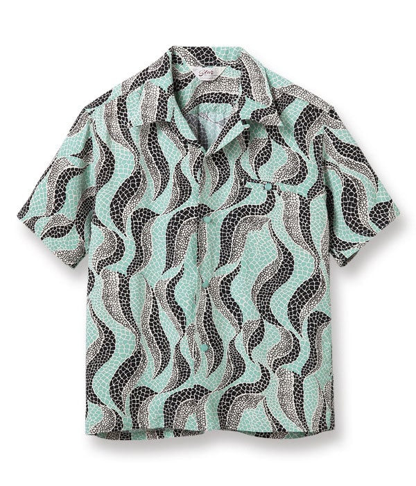 HIGH DENSITY RAYON OPEN SHIRT “ABSTRACT”