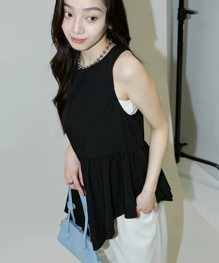 Nylon Washer Asymmetrical Blouse Limited Edition