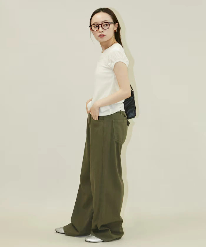 Puff Sleeve Sheer Flocky T-Shirt Limited Edition
