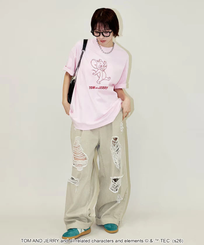 <Functional Material> TOM AND JERRY Graphic T-Shirt Limited Edition