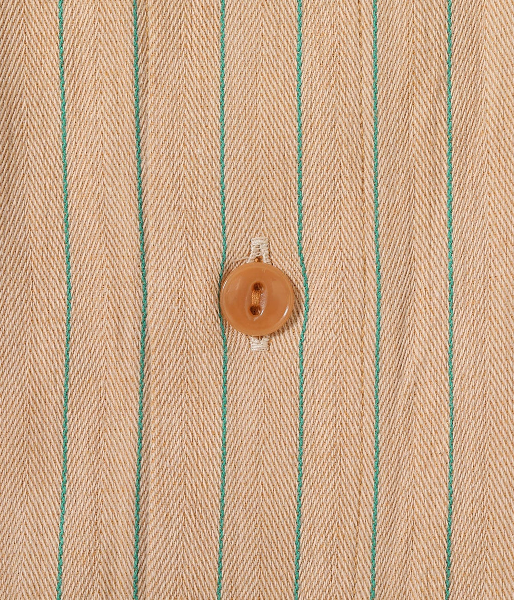 COKE STRIPE WORK SHIRT with CHAIN EMBROIDERED