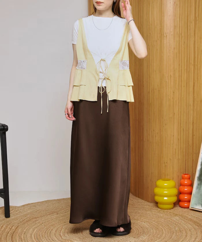 Switch Race Vintage Satin Ribbon Vest [Limited Release]