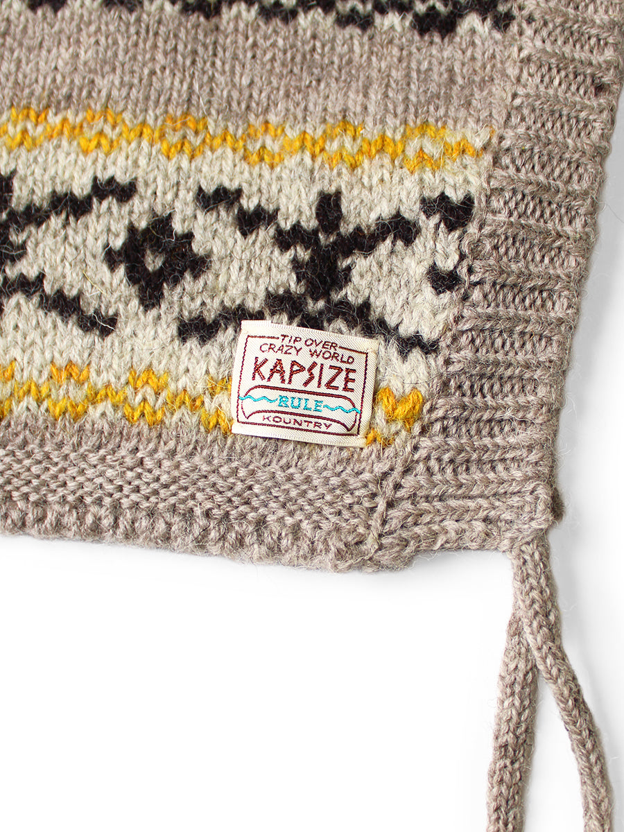 3G Yellowknife Fair Isle High Neck Bib Poncho