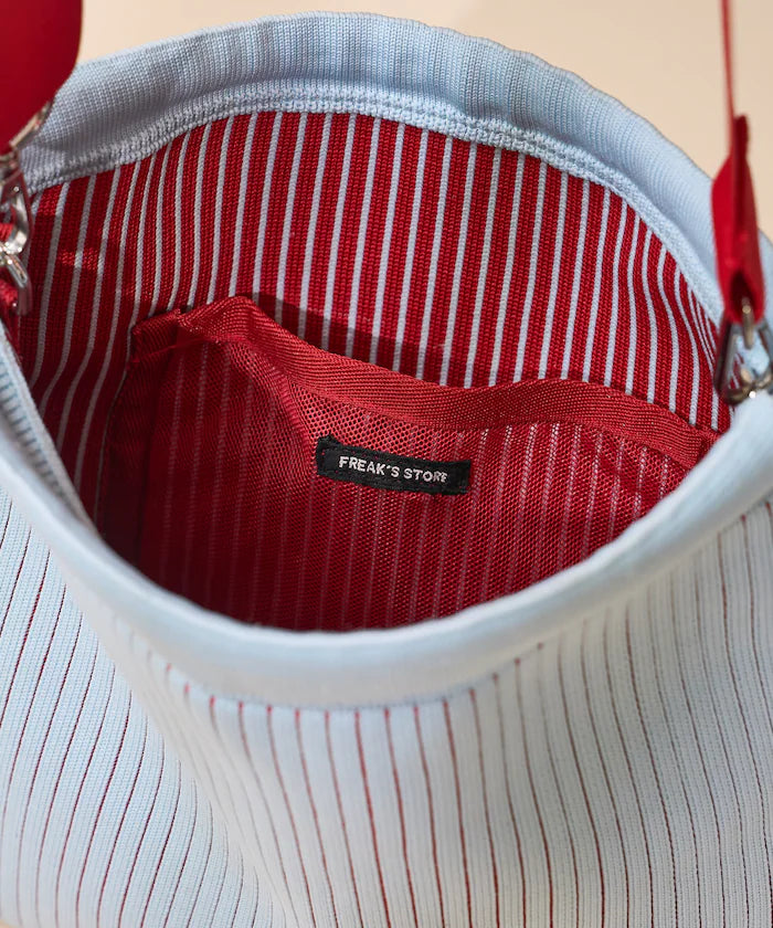 Multiway Color Knit Frill Shoulder Bag
