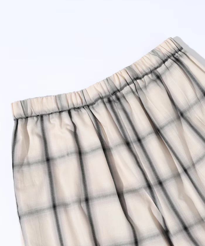 Ombre Check Easy Pants / Patch Pocket Wide Easy Pants