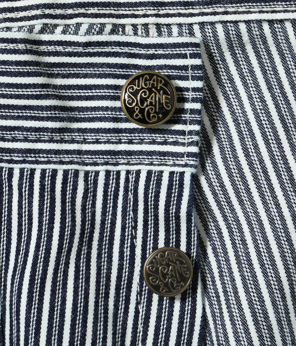 Fiction Romance 6oz. Indigo Stripe Double Knee Shorts