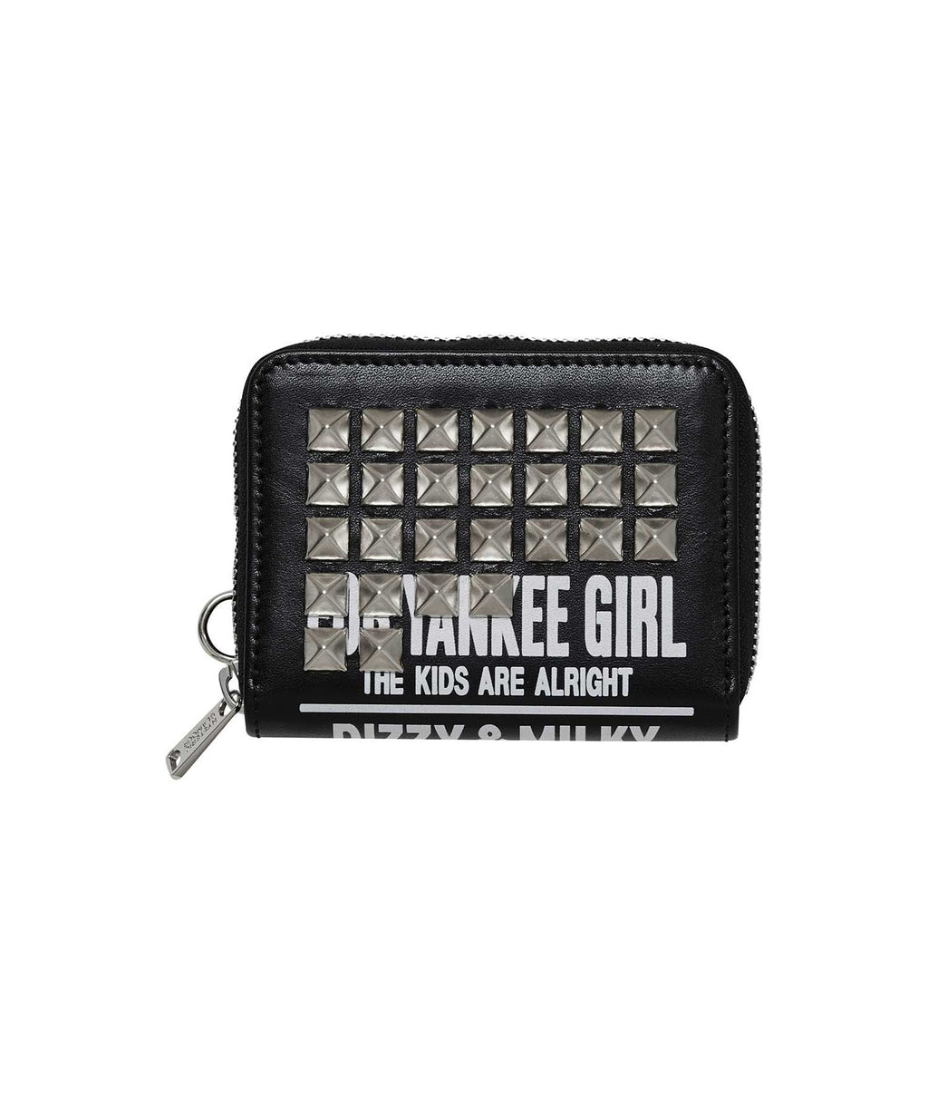 DIZZY & MILKY Studded Round Zip Wallet