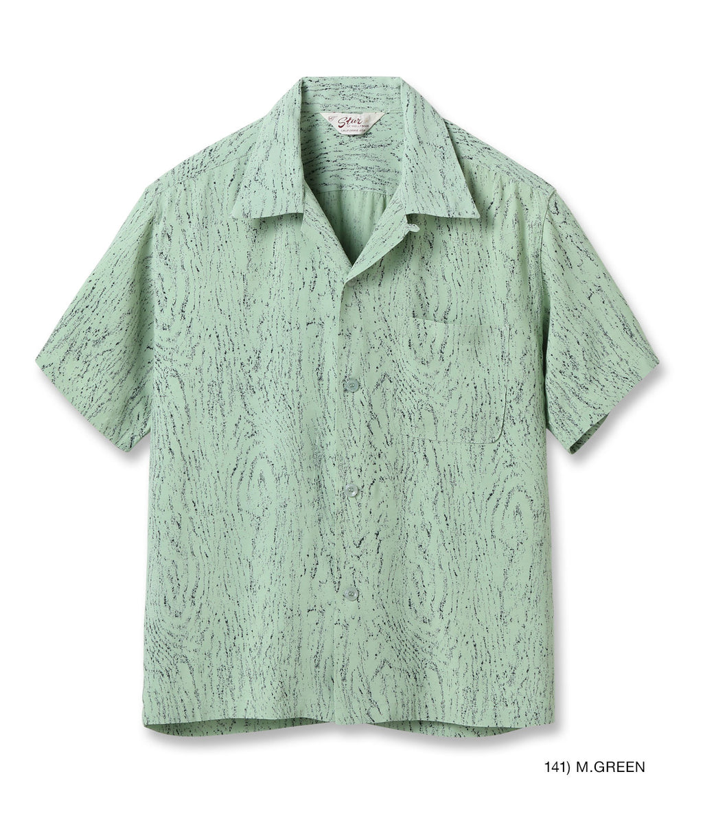 HIGH DENSITY RAYON OPEN SHIRT “WOOD GRAIN”