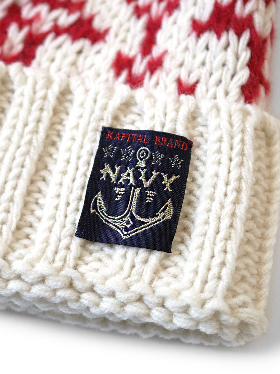 3G Wool Snow Pattern Knit CAP
