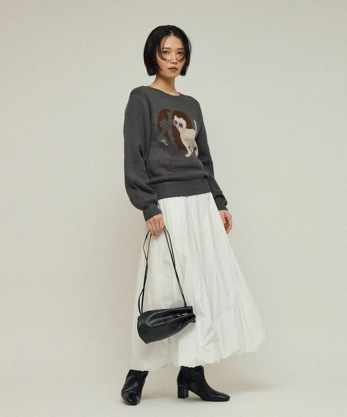 Sweat-like Animal Jacquard Knit
