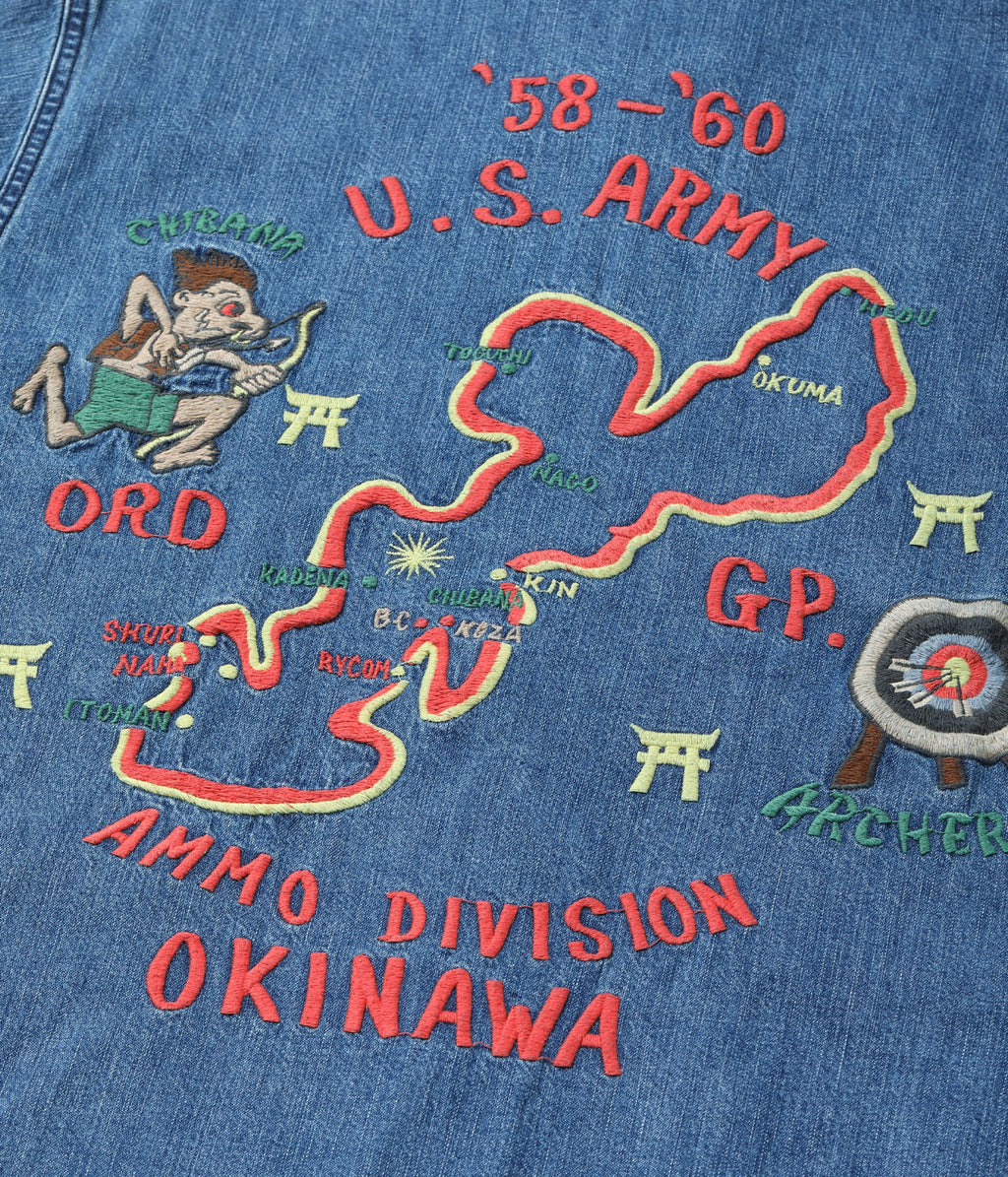 Late 1950s Style Blue Denim Okinawa Jumper ���CHIBANA ARCHER'S��� (AGING MODEL)