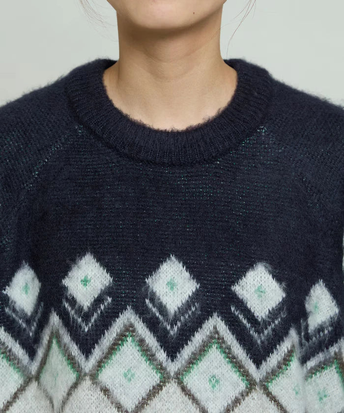 Jacquard Mohair Touch Knit Pullover Limited Edition