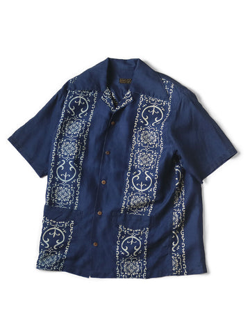 French Cross Linen Havana Banana Pattern Rangleka...