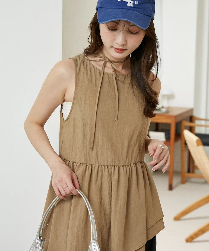 Nylon Washer Asymmetrical Blouse Limited Edition