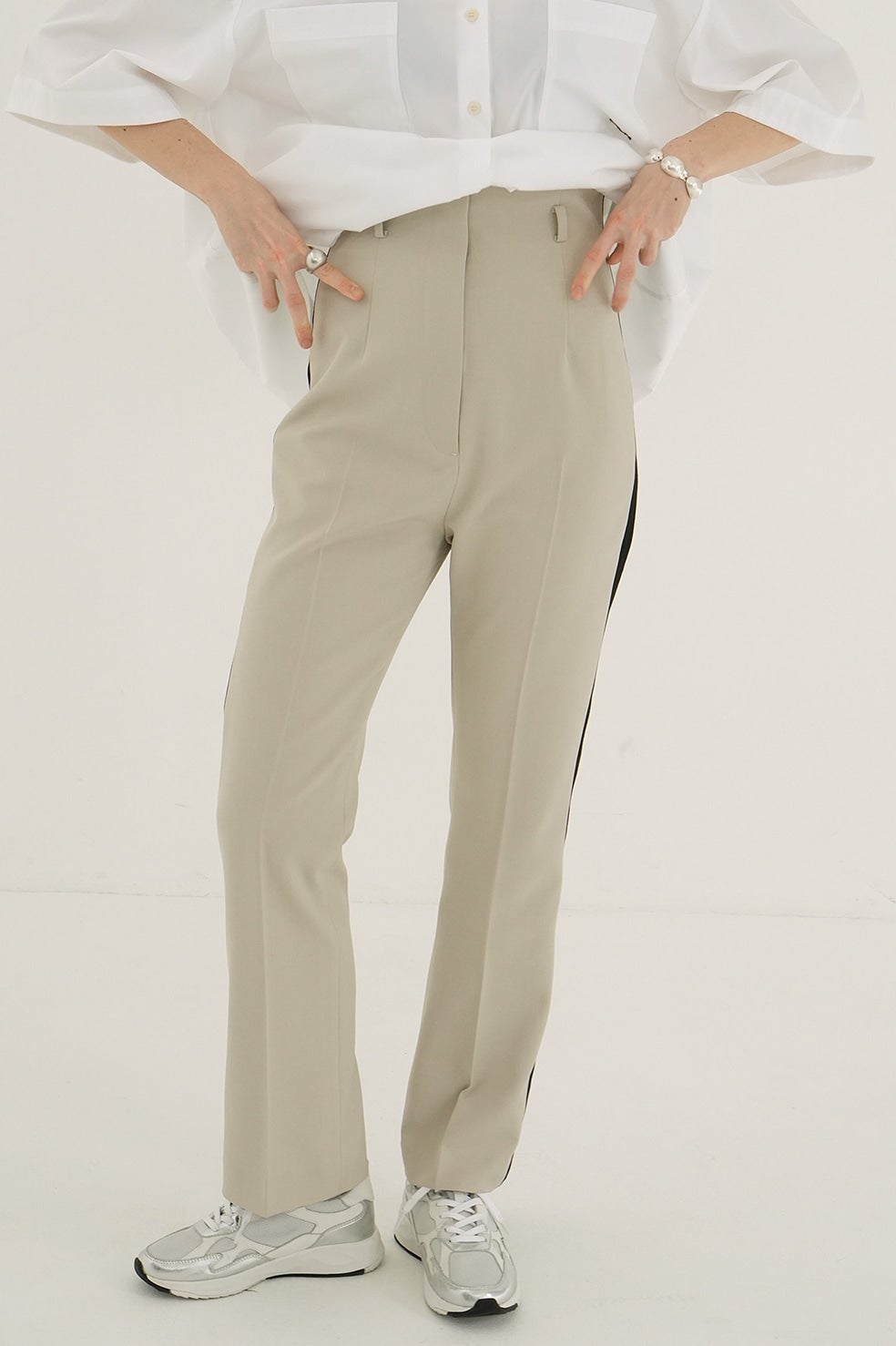 HIGH WAIST SIDE LINE PANTS