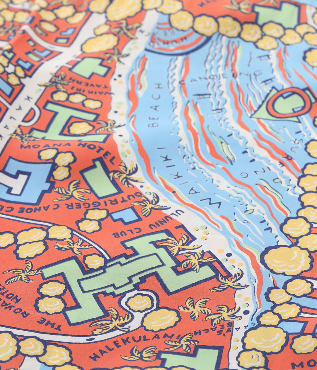 RAYON HAWAIIAN SHIRT “WAIKIKI MAP”