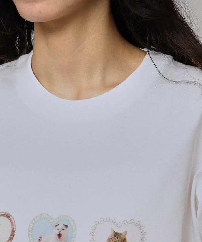 Organic Cotton Animal Heart Print T-Shirt