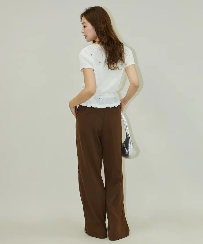 Linen Touch Eyelet Knit Cardigan Limited Edition