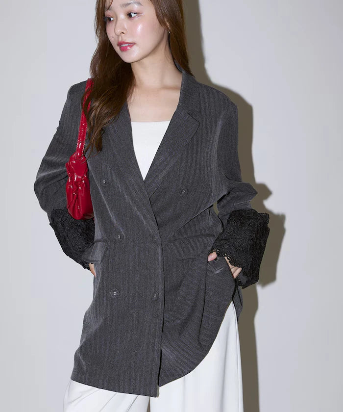 Lace Cuff Tailored Jacket