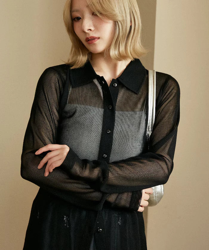 Mesh Shirt Cardigan Limited Edition
