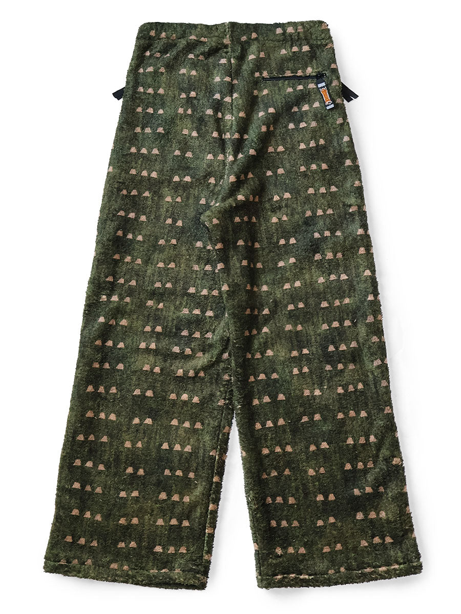 Iris Pattern Fleece Easy Straight Pants