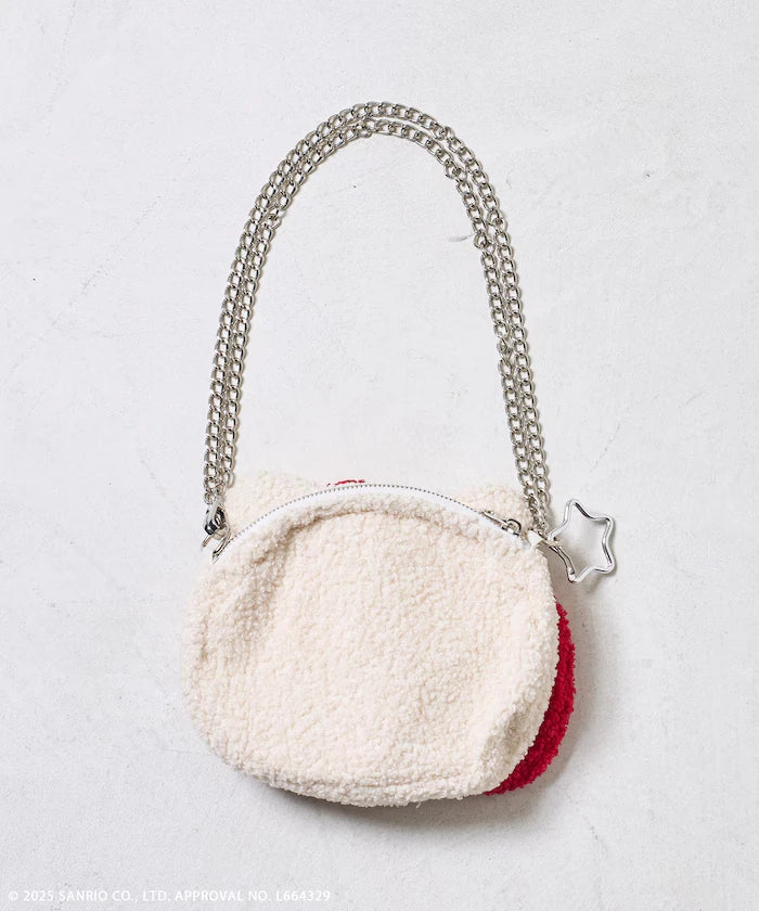 Hello Kitty Fuzzy Pouch Chain Bag
