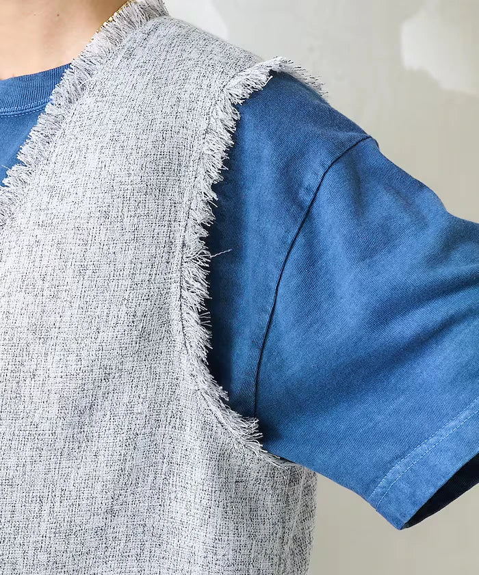 V-Neck Summer Tweed Vest