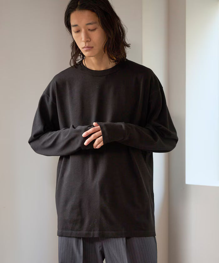 SUPER MERINO WOOL×INKEEP Crew Neck Long Sleeve T-Shirt