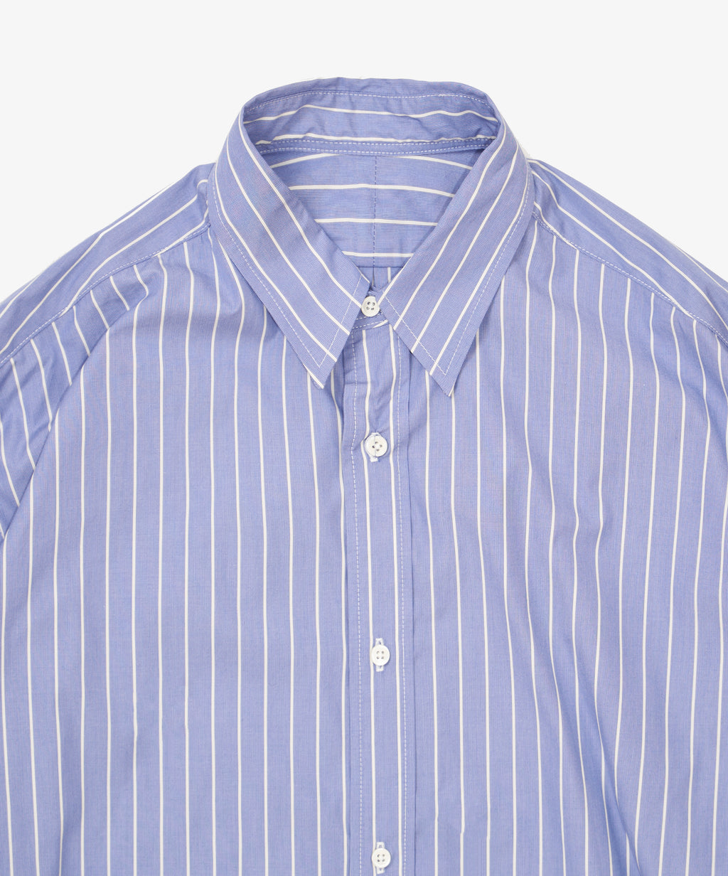 wide shirt high count white stripe