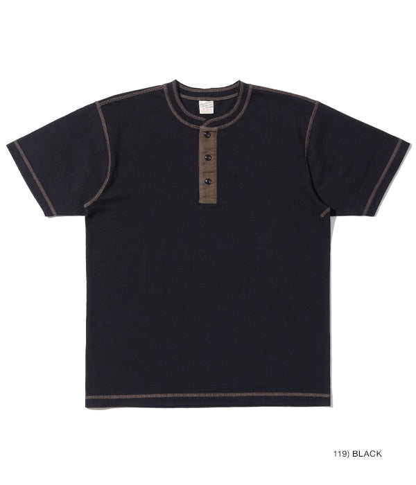 Buzz Rickson's Slub Yarn Henley Neck T-Shirt