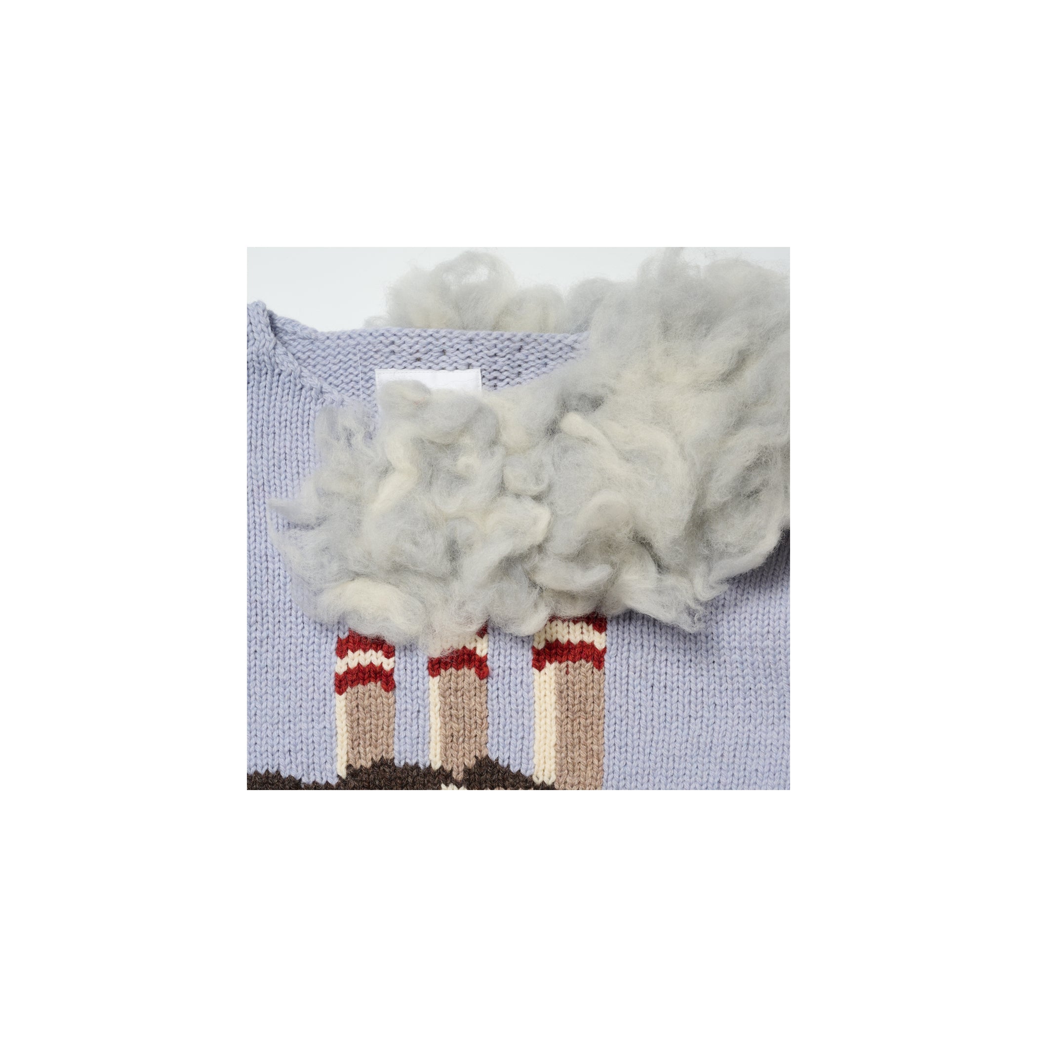 SMOKING FACTORY INTARSIA KNIT PULLOVER：BLUE