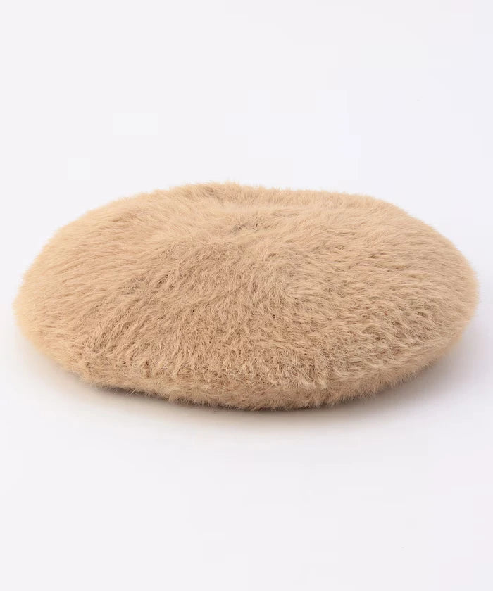 Mohair-Like Beret Hat