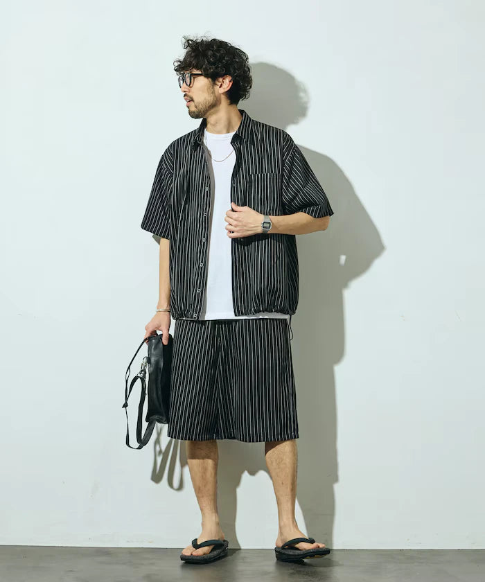 Spindle Stripe Short Sleeve Shirt / Compatible with Setup