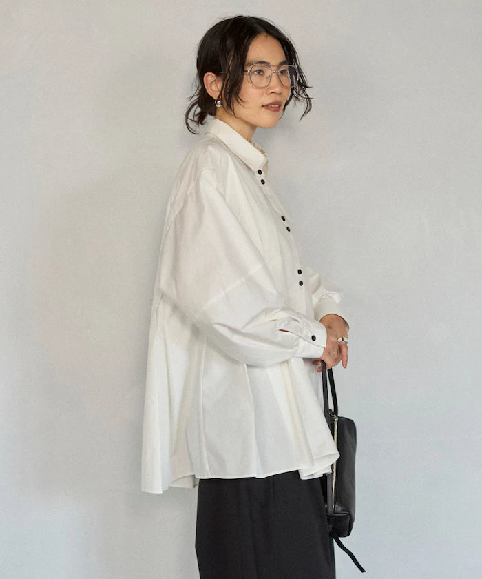 Box Stacked Balloon Sleeve Long Sleeve Shirt