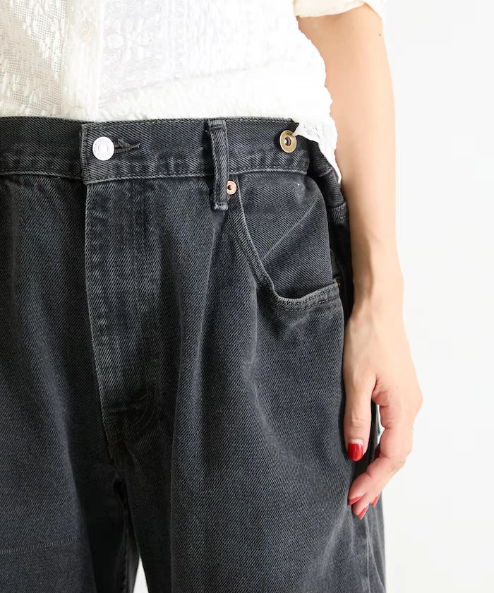 Vintage Remake Tuck Denim Pants
