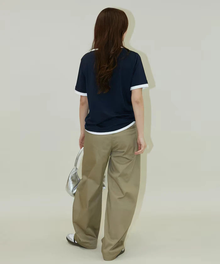 Layered Color Scheme Henley Neck T-Shirt Limited Edition