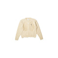 RIB CAGE CABLE KNIT PULLOVER：IVORY