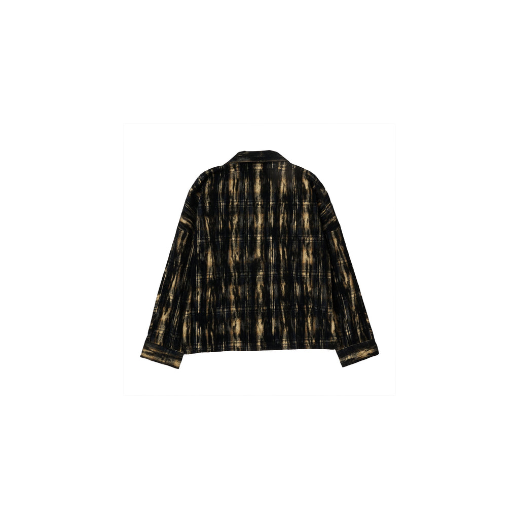 DUST FLOCKY PAJAMA SHIRT：BLACK