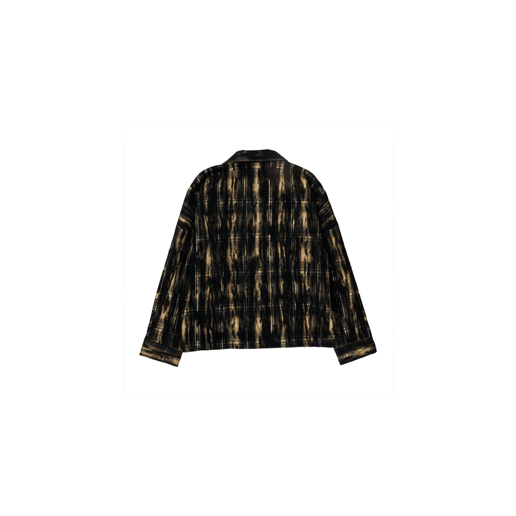 DUST FLOCKY PAJAMA SHIRT：BLACK