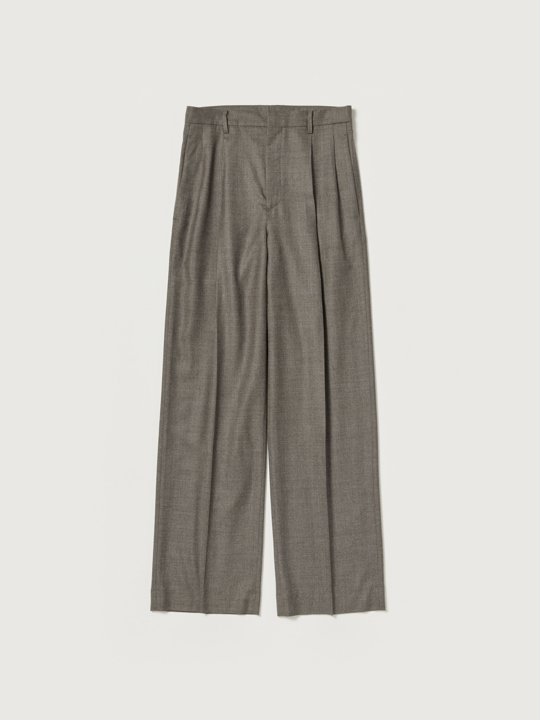 SUPER LIGHT WOOL TWO-TUCK SLACKS