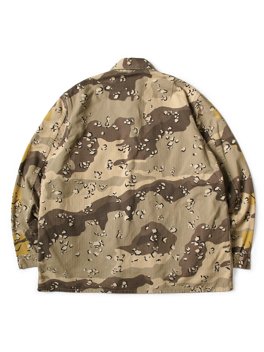 Cotton Herringbone PECKISH Chocolate Chip Camo Pattern ARMY-JKT