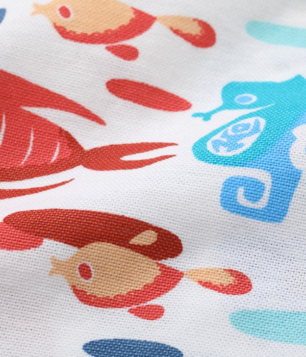 COTTON OXFORD OPEN SHIRT “UNDER THE SEA” by MOOKIE