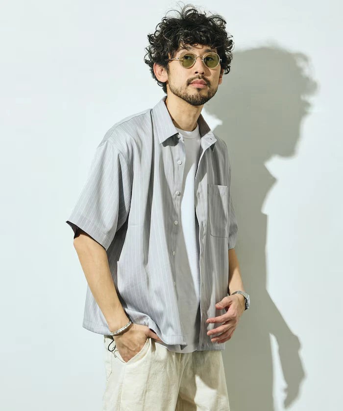 Spindle Stripe Short Sleeve Shirt / Compatible with Setup