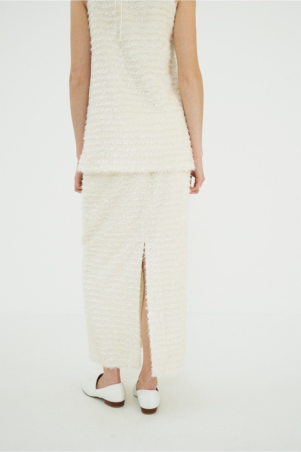 FEATHER STRAIGHT SKIRT