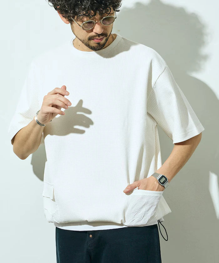 Side Pocket Spindle Tech Thermal Short Sleeve T-Shirt / Big Silhouette