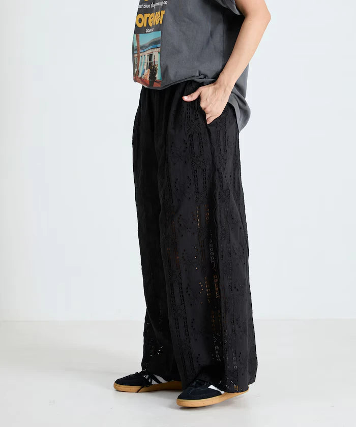 Cutwork Embroidered Easy Pants