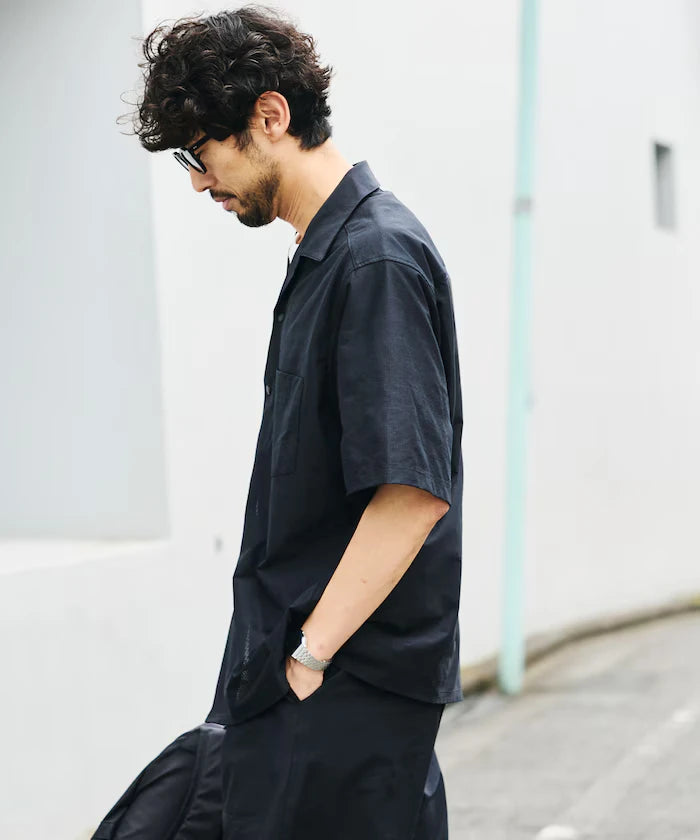Open Collar Short Sleeve Shirt & Easy Shorts Travel Setup Fabric by SOLOTEX(R)
