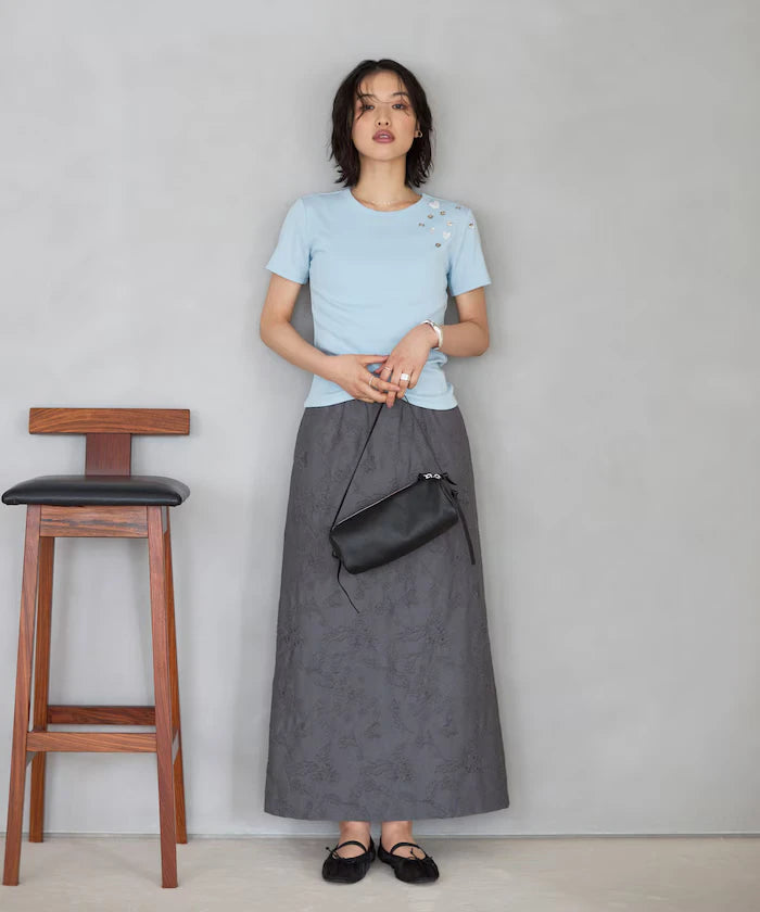 Many Button Cotton Modal Short Sleeve T-Shirt
