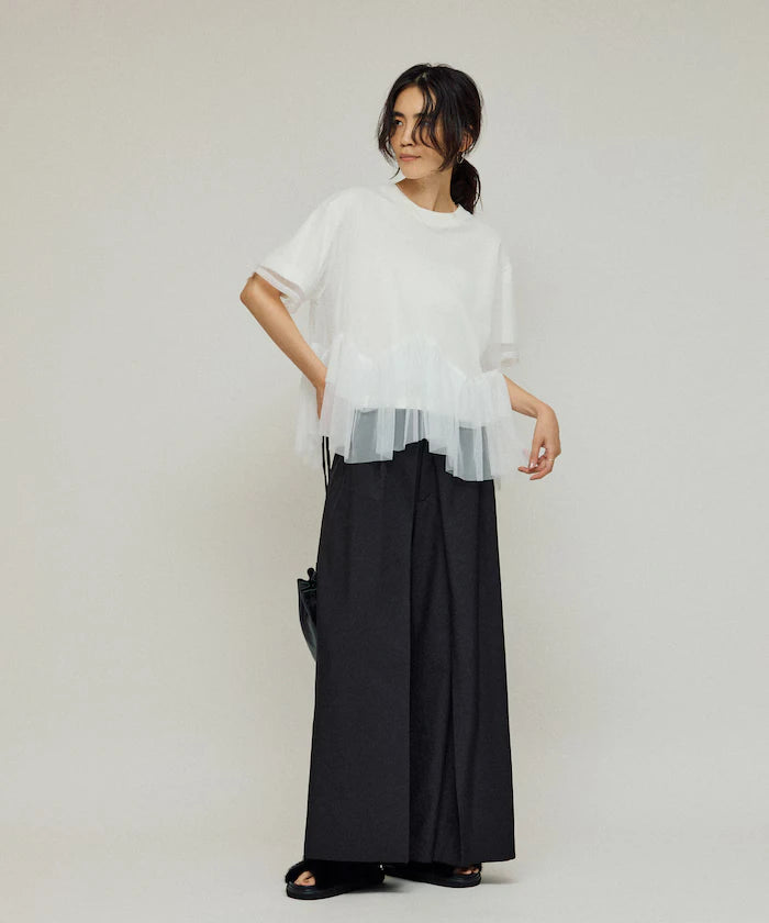 Front Tuck Wide Slack Pants / Loose Silhouette