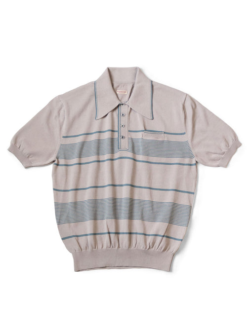 14G Cotton Knit Stripe Carol Polo